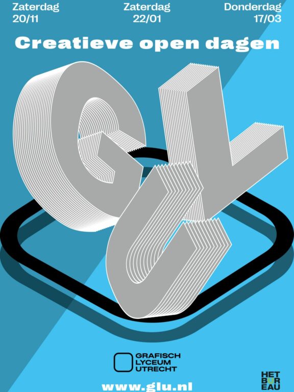 Poster Open Dag GLU blauw