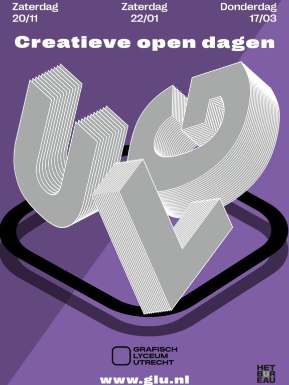 Poster Open Dag GLU paars