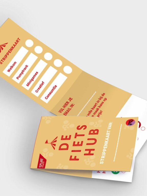 Ontwerp klapkaart Vuelta Fietshub